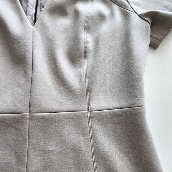 Tahari beige greige fitted dress - Picture 3 of 12